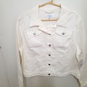 TIME AND TRU White Jean Jacket XXXL/3xg/22